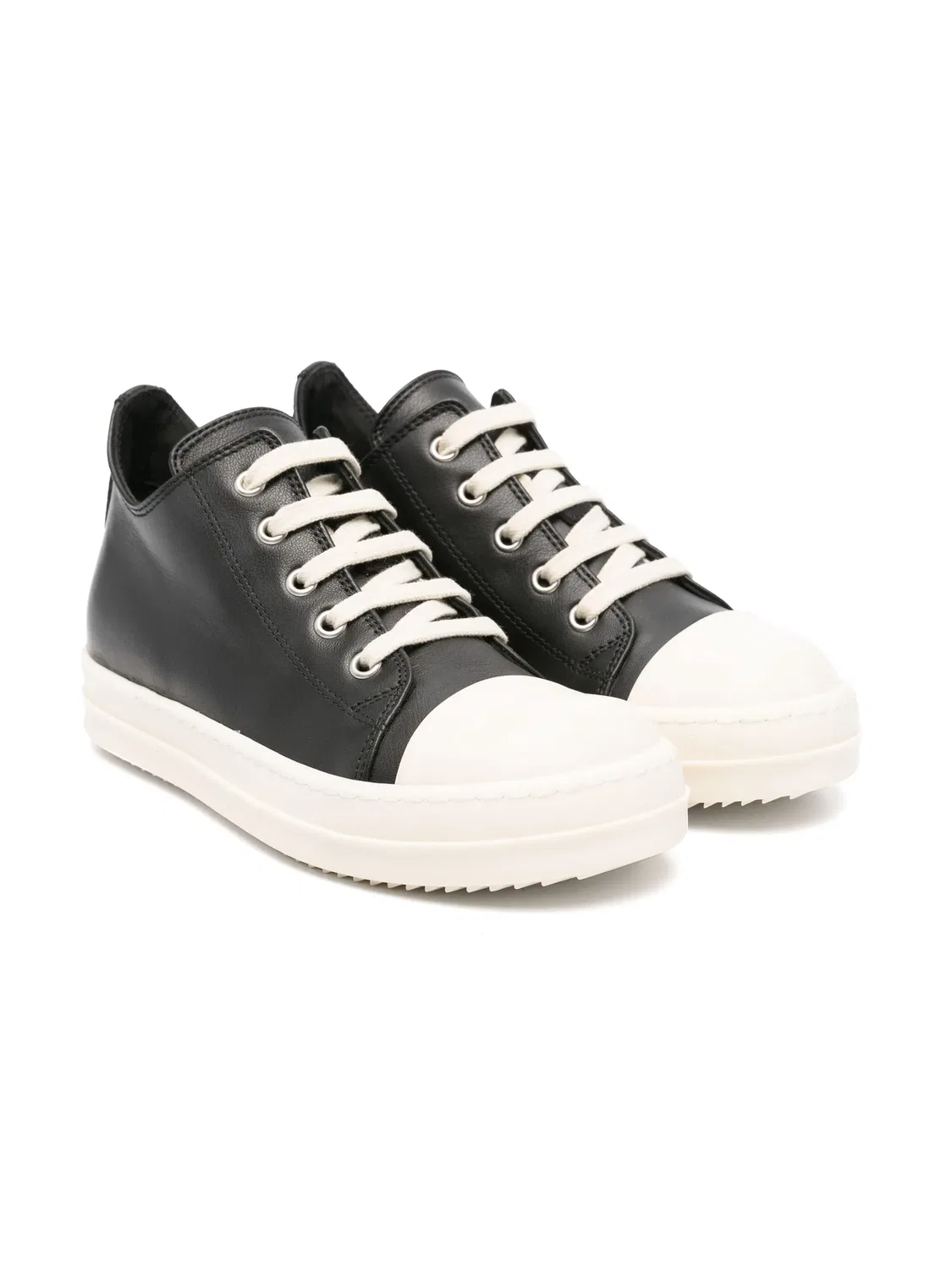 Кожаные кроссовки черные Rick Owens, черный