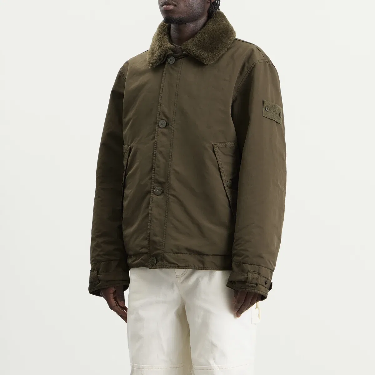 Куртка-бомбер Stone Island Ghost David-TC, Military Green — фото 2