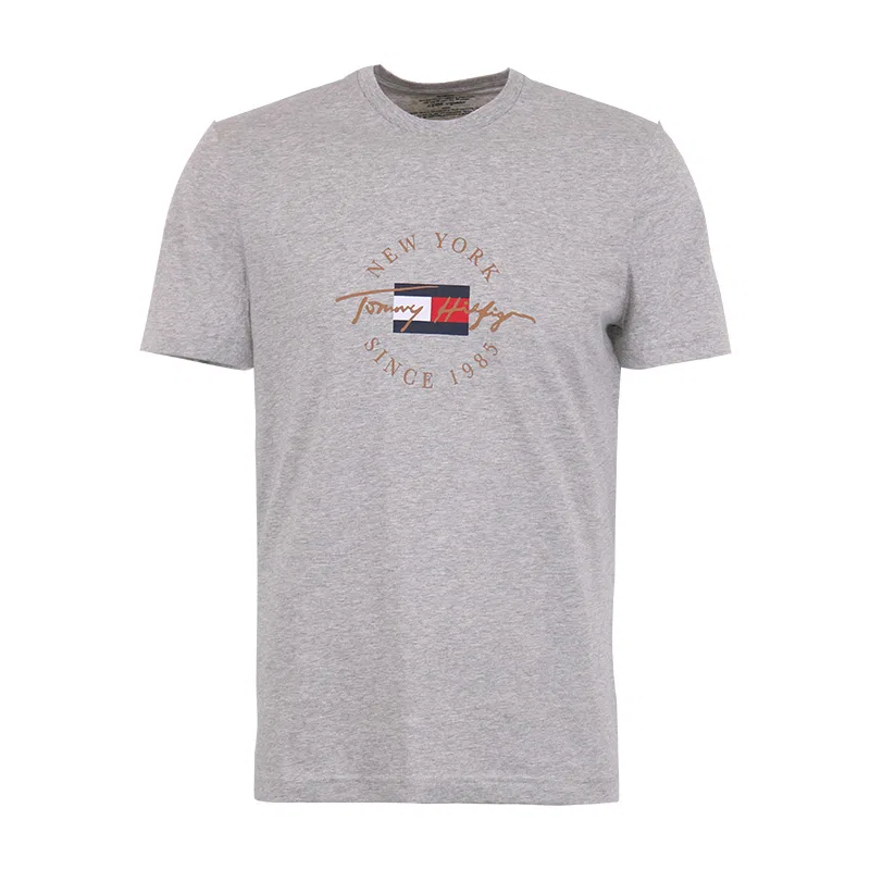 Мужская футболка с круглым вырезом Tommy Hilfiger, Light Gray