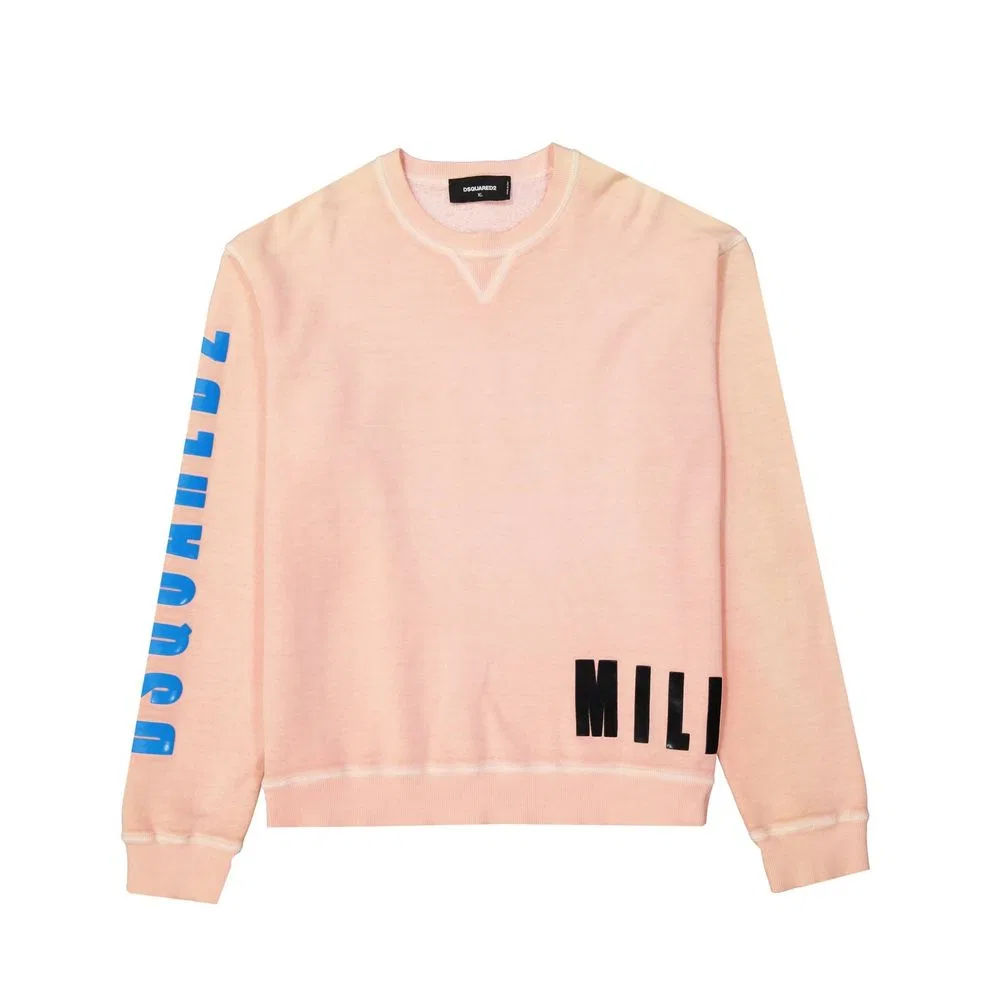 Мужской свитшот с эффектом потертости Dsquared2, Orange