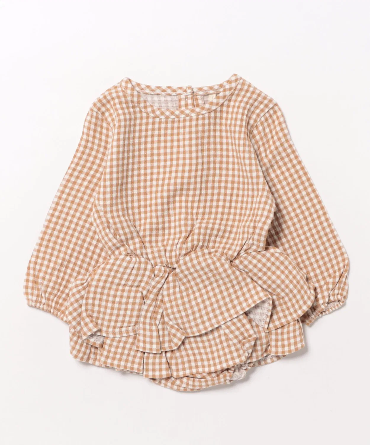 Детский лонгслив-комбинезон с кружевной отделкой Rosie Romper Quincy Mae, White/Yellow