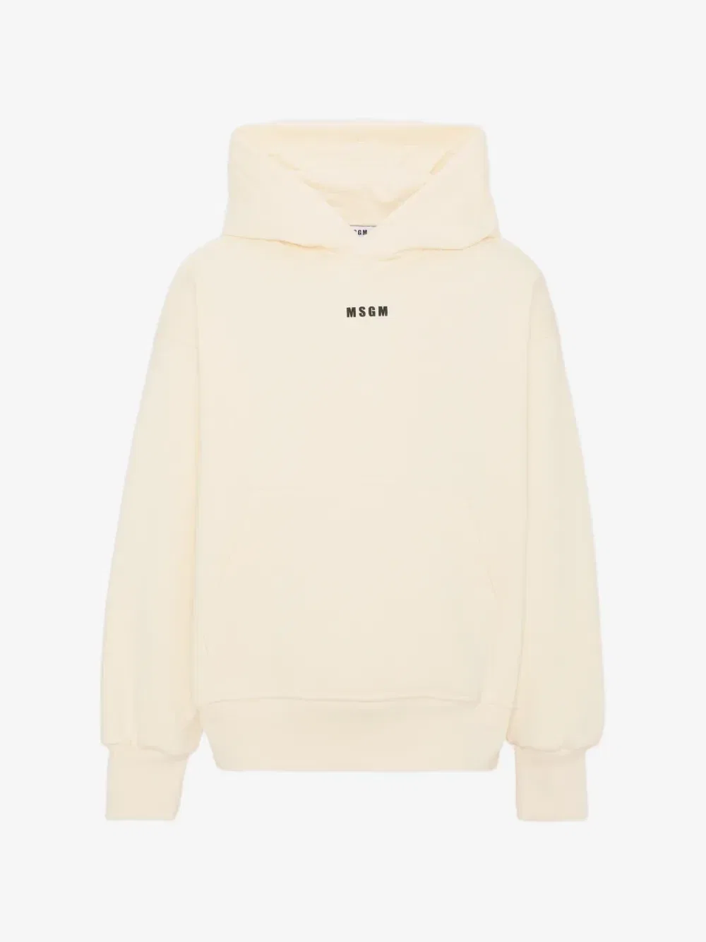 Худи с логотипом из хлопка Msgm Kids, бежевый