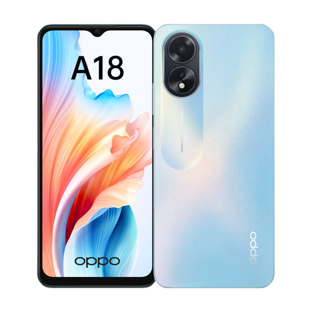 

Смартфон Oppo A18 (GL), 4Гб/128Гб, 2 Nano-SIM, голубой