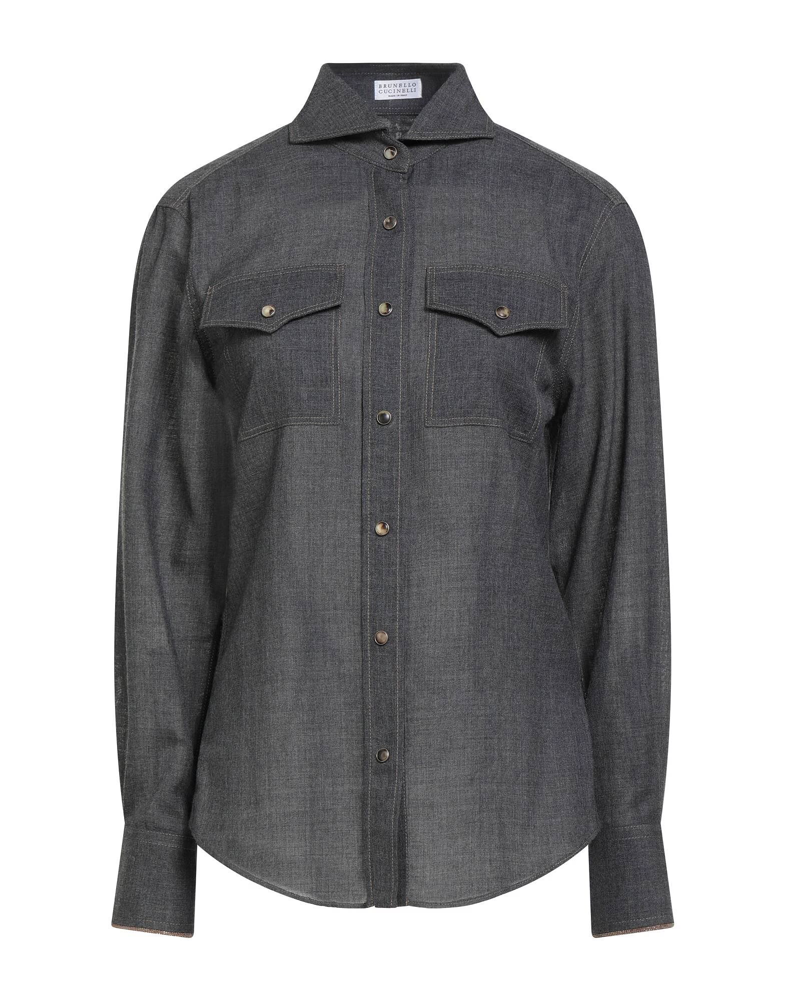 

Рубашка Brunello Cucinelli, угольно-серый