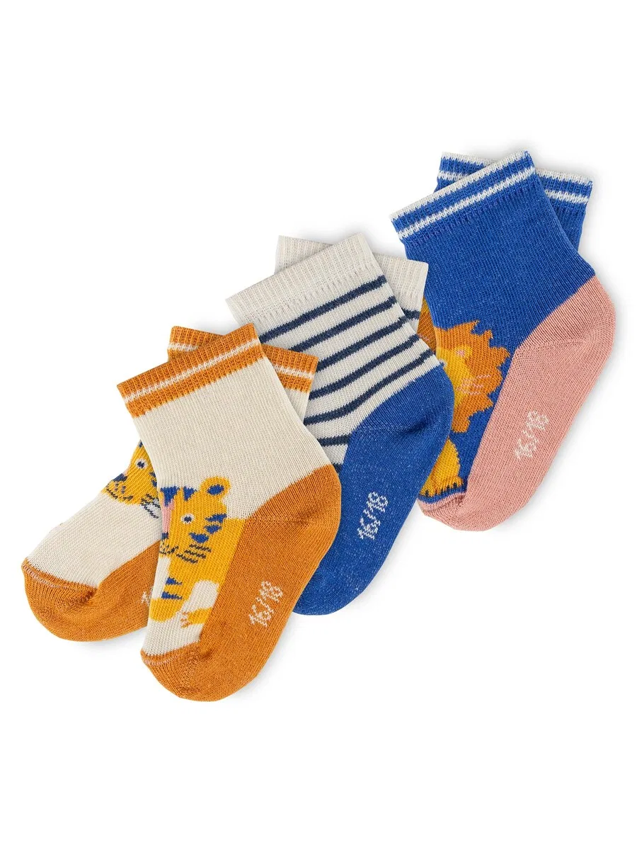 Носки SIGIKID 'Sockenset 3er Tiger & Lowe', мультиколор