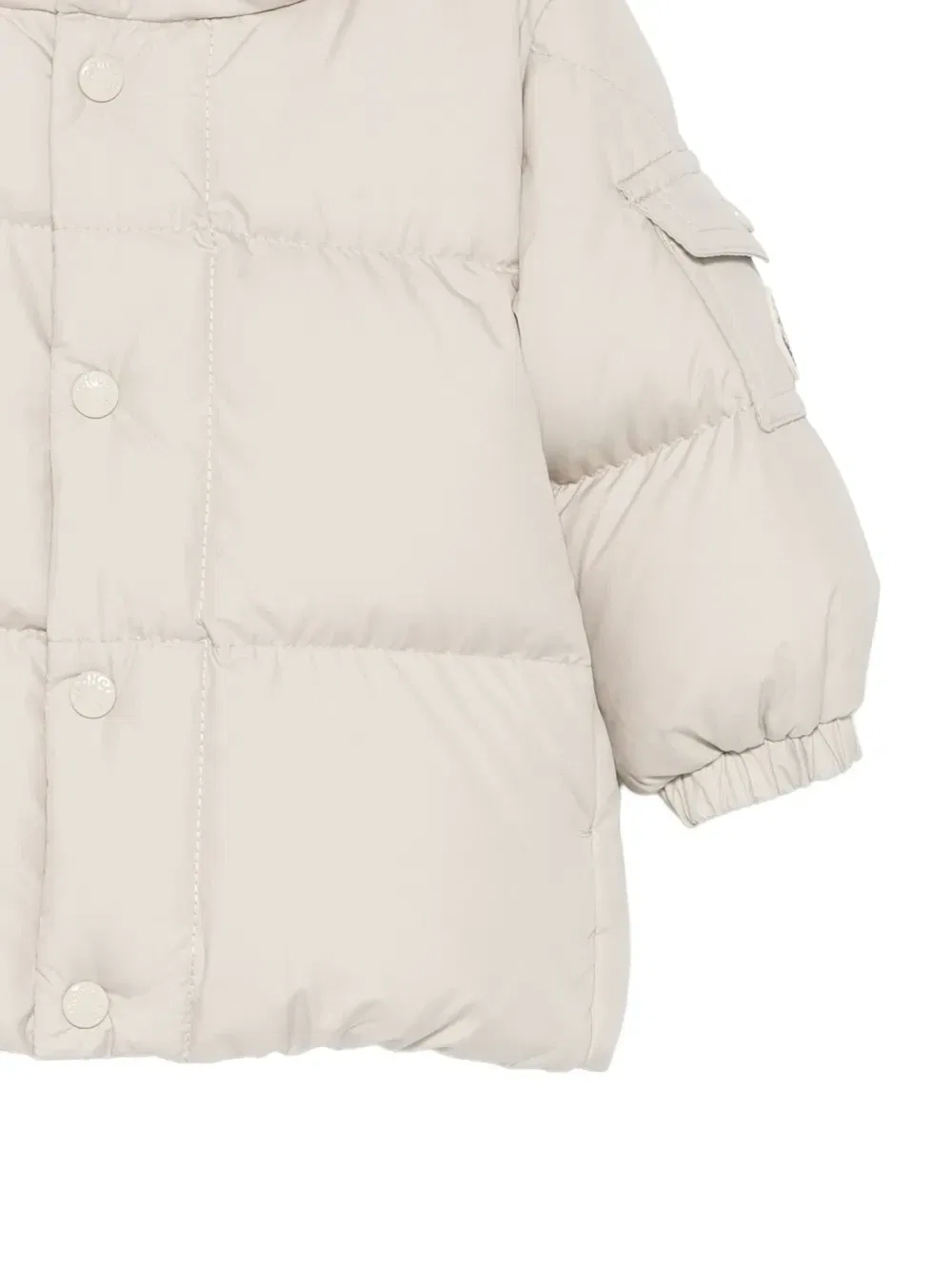 Стеганая куртка с капюшоном Moncler Enfant, бежевый — фото 3