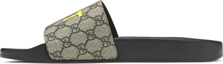Сандалии Gucci GG Supreme Slide Fake/Not, коричневый — фото 4