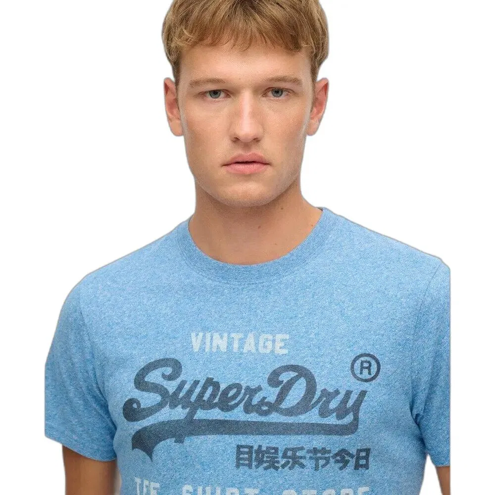 Мужская футболка с принтом Vintage Logo Classic Superdry, Blau — фото 4