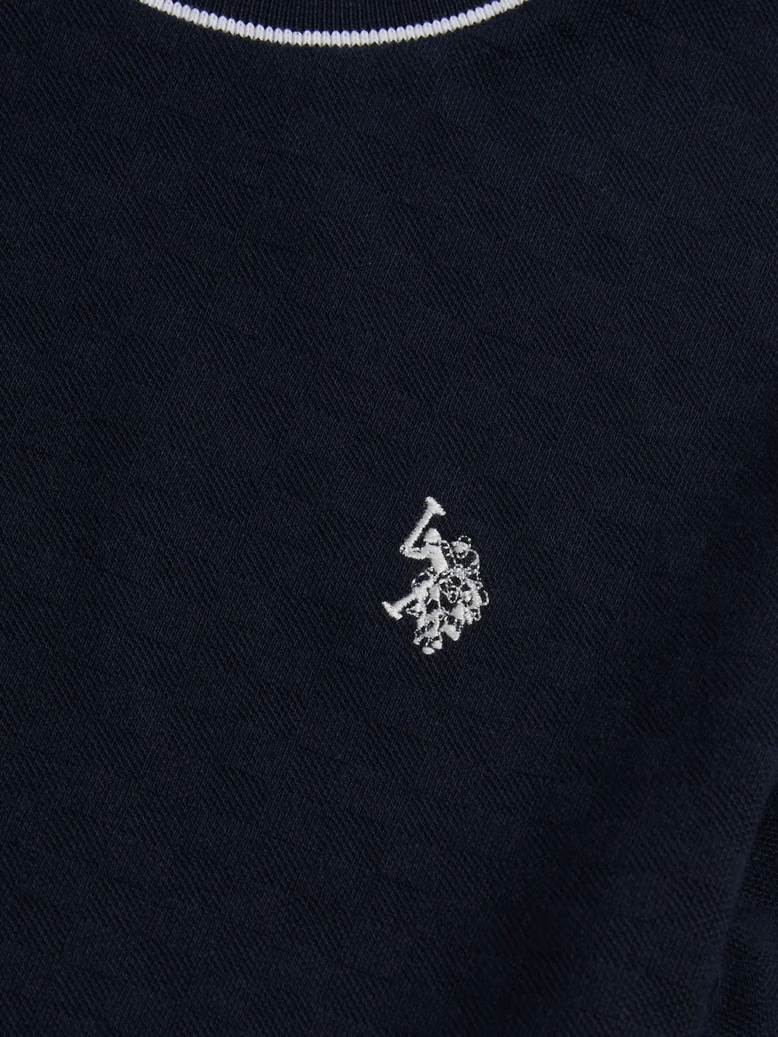 Футболка поло с контрастным воротником, Tipped Pique U.S. Polo Assn, синий — фото 3