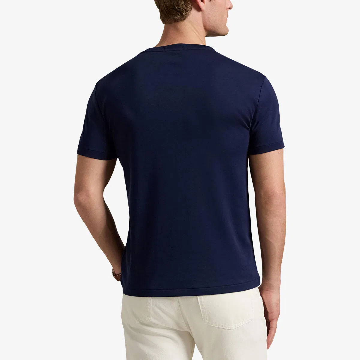 Футболка из хлопкового трикотажа с короткими рукавами и вышитым логотипом Polo Ralph Lauren — фото 4