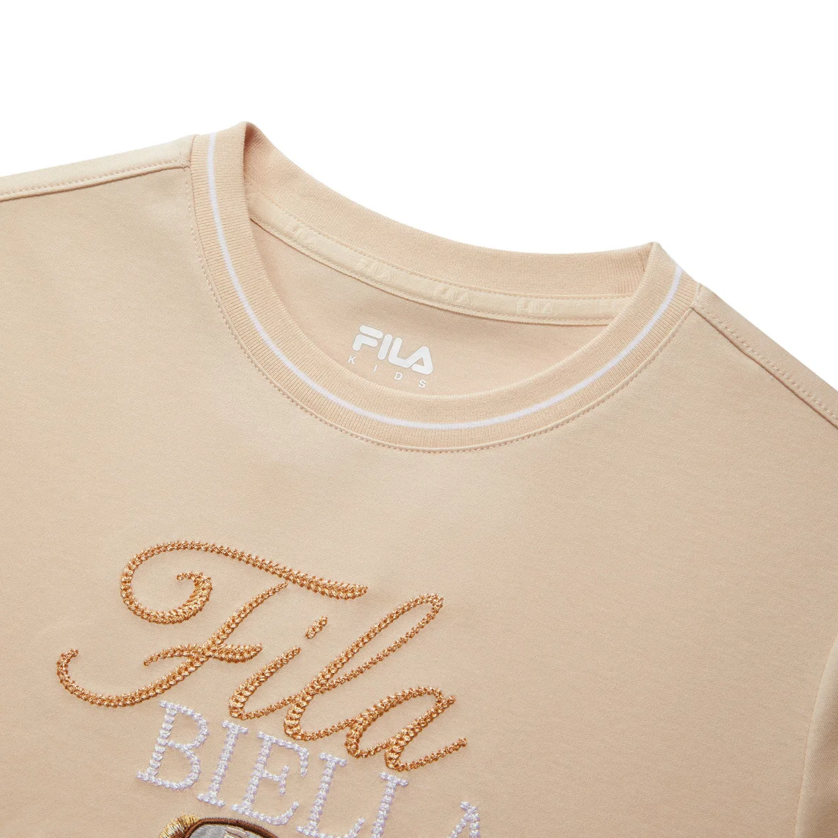Детская футболка с круглым вырезом Yellow Snail Color FILA KIDS — фото 4