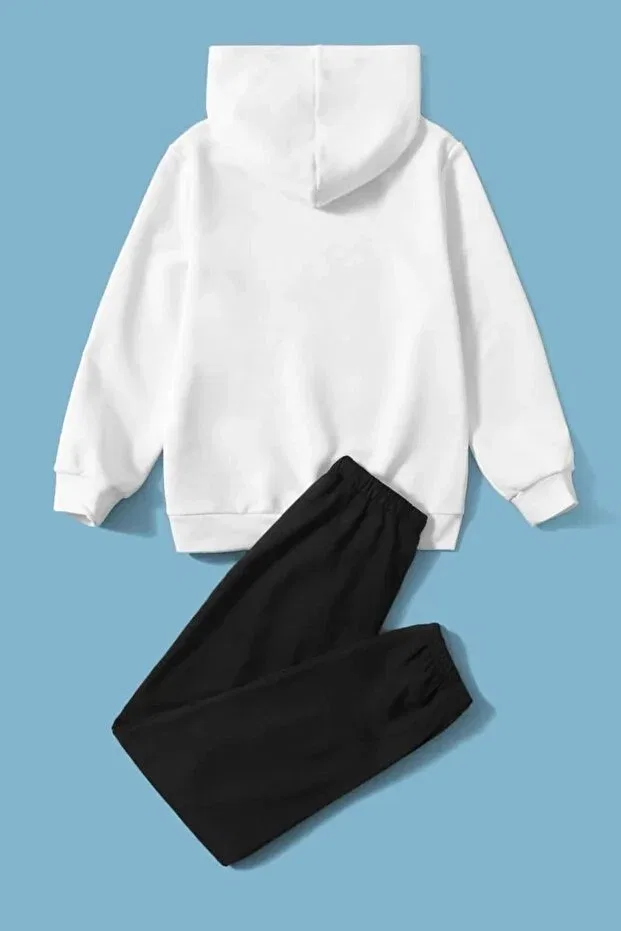 Детский спортивный костюм для мальчиков с принтом Bear Tracksuit Set Trendypassion, White — фото 2