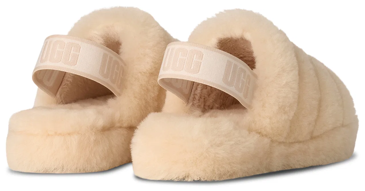 Сандалии для девочек Fluff Yeah UGG, цвет Sea Salt/Natural — фото 3