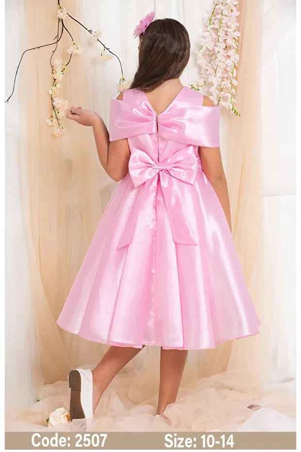 Детское платье для девочек без рукавов Süslü Pink Kids, Powder — фото 4