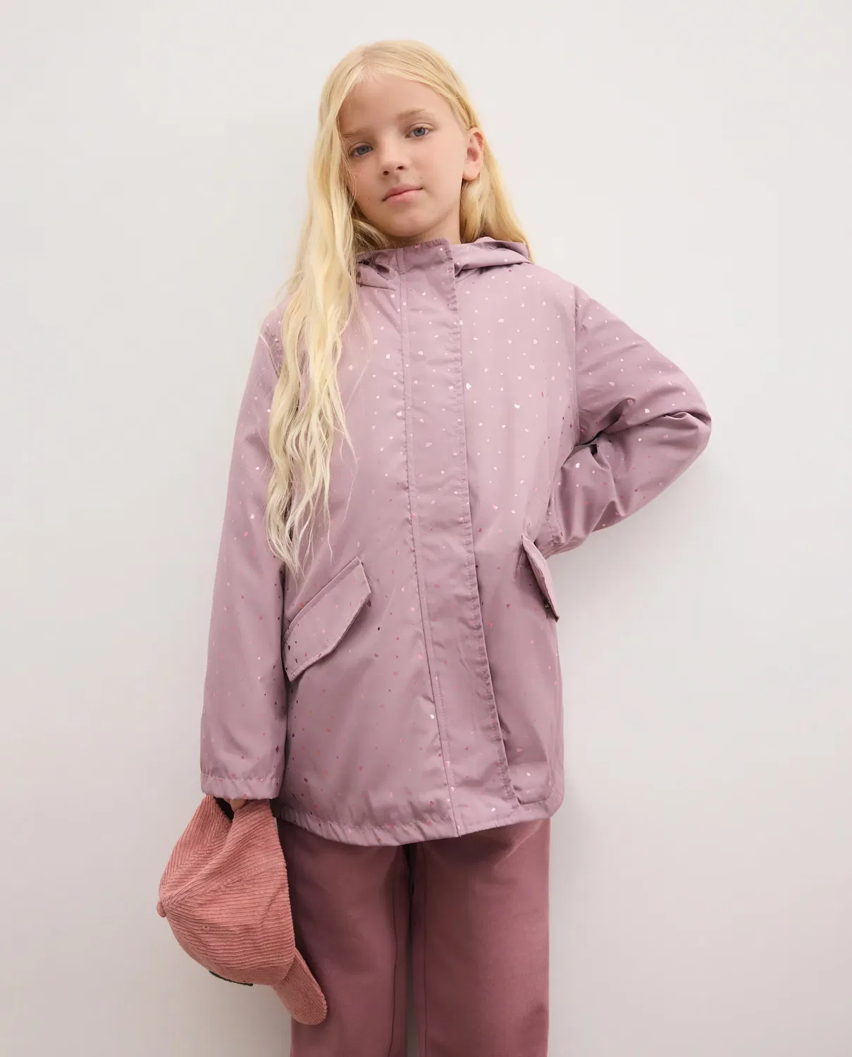 Детский плащ для девочек с принтом all over print tone to tone Kids El Corte Inglés, Rosa — фото 2