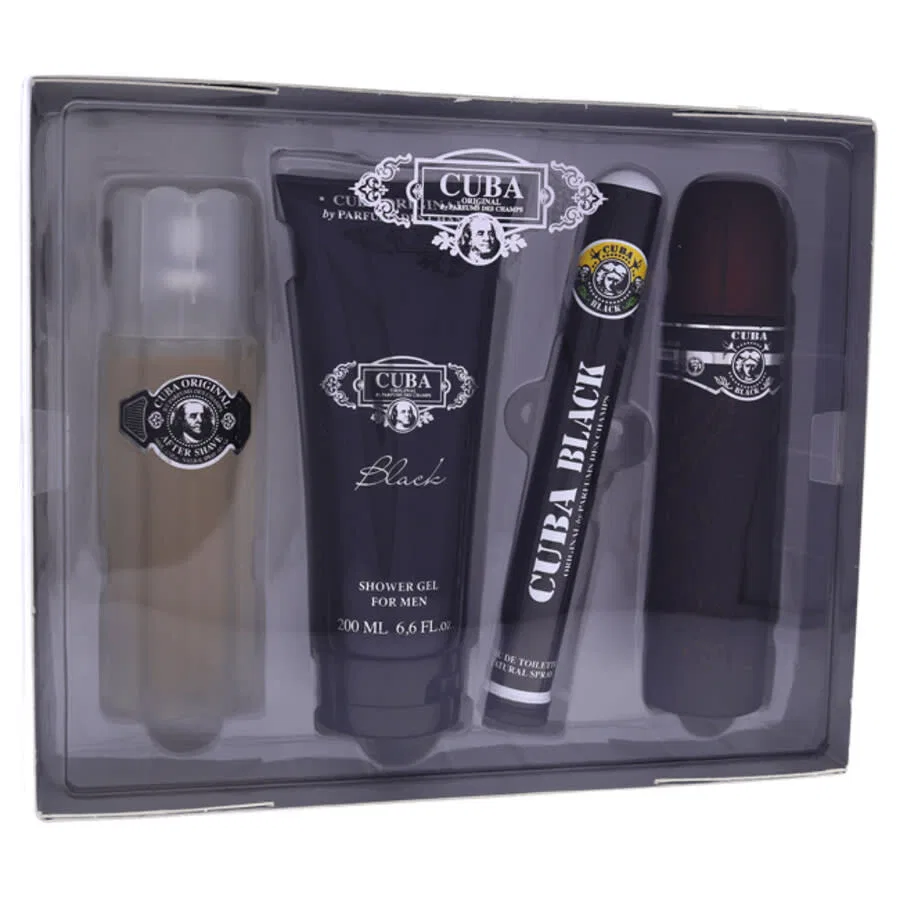 Мужской парфюмерный набор Cuba Black Cuba Originals, 100 мл, 35 мл, 200 мл, 100 мл