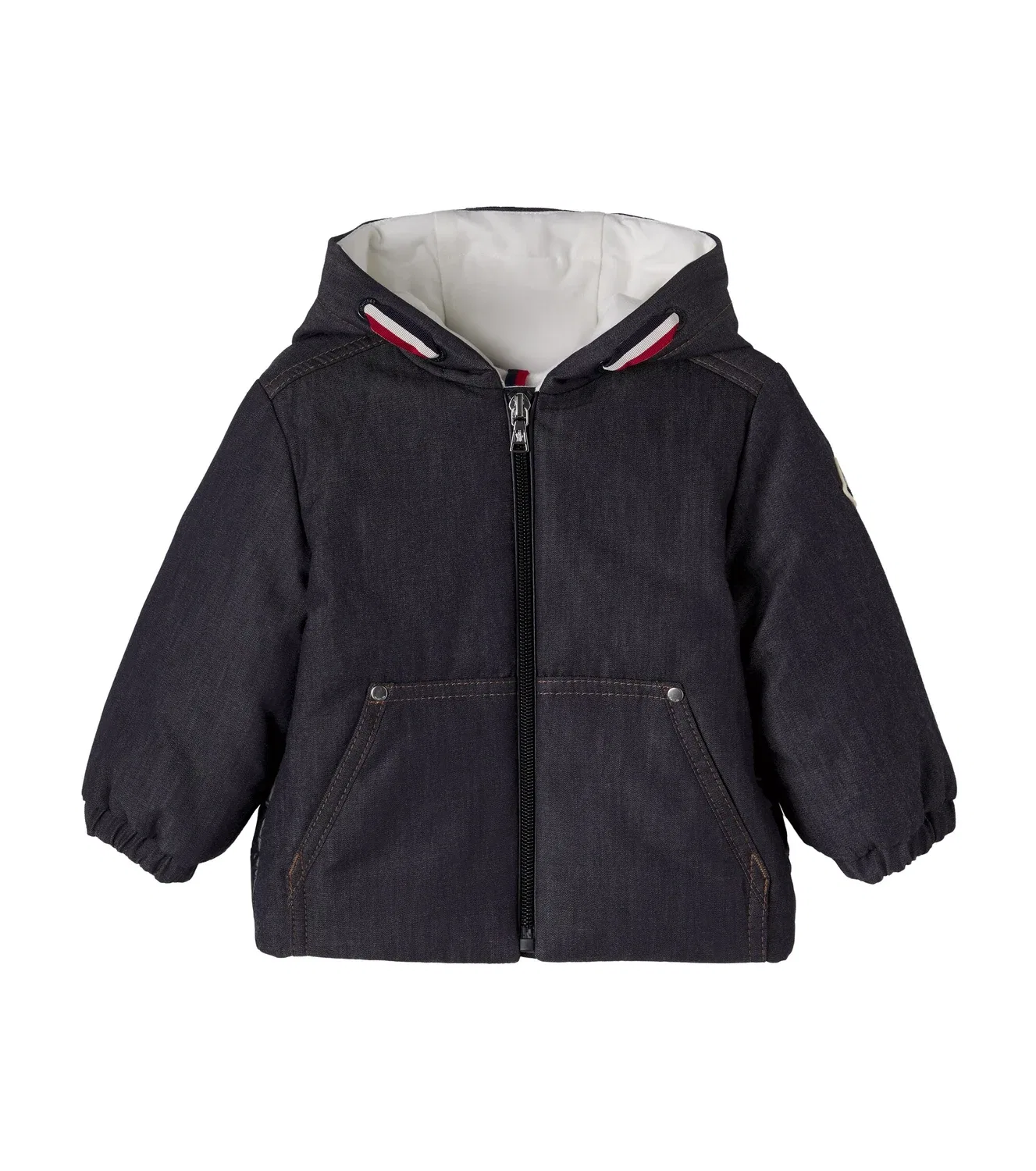 Куртка джинсовая с наполнителем из пуха Baby Alaric Moncler Enfant, синий