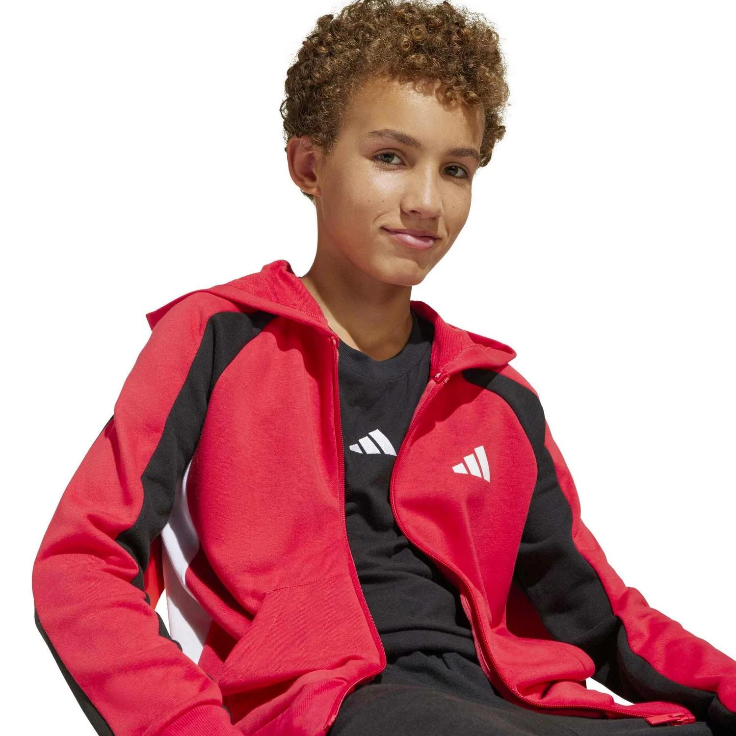 Детский спортивный костюм с цветовой блокировкой Colorblock FT Tracksuit Adidas, Rot — фото 4