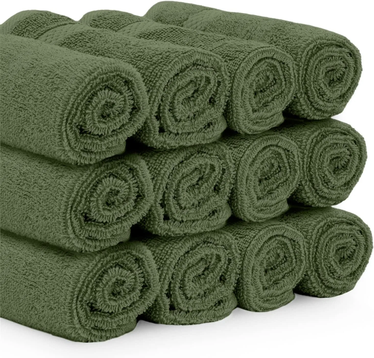 Махровая салфетка White Classic, 33x33 см, 650 г/м², 12 шт, Forest Green — фото 3