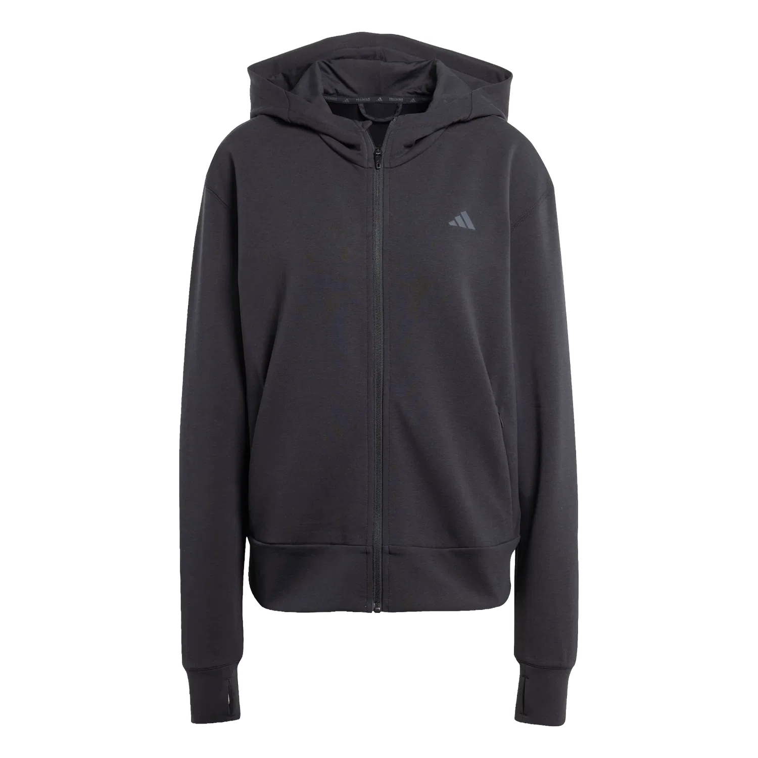 Женская тренировочная куртка с капюшоном Adidas, черный