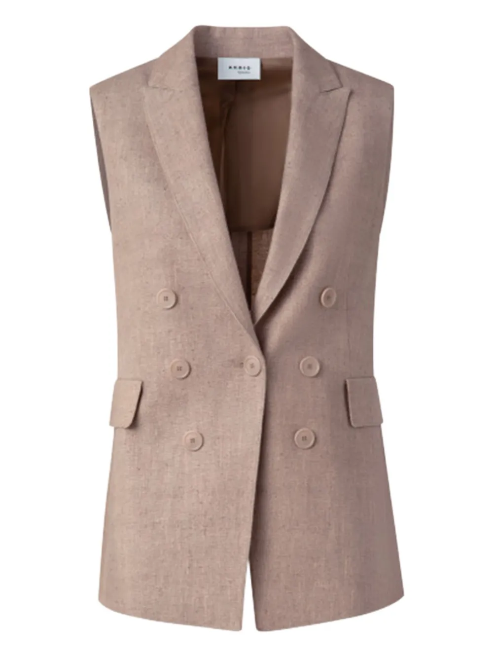 

Двубортный пиджак без рукавов Akris Punto, нейтральный