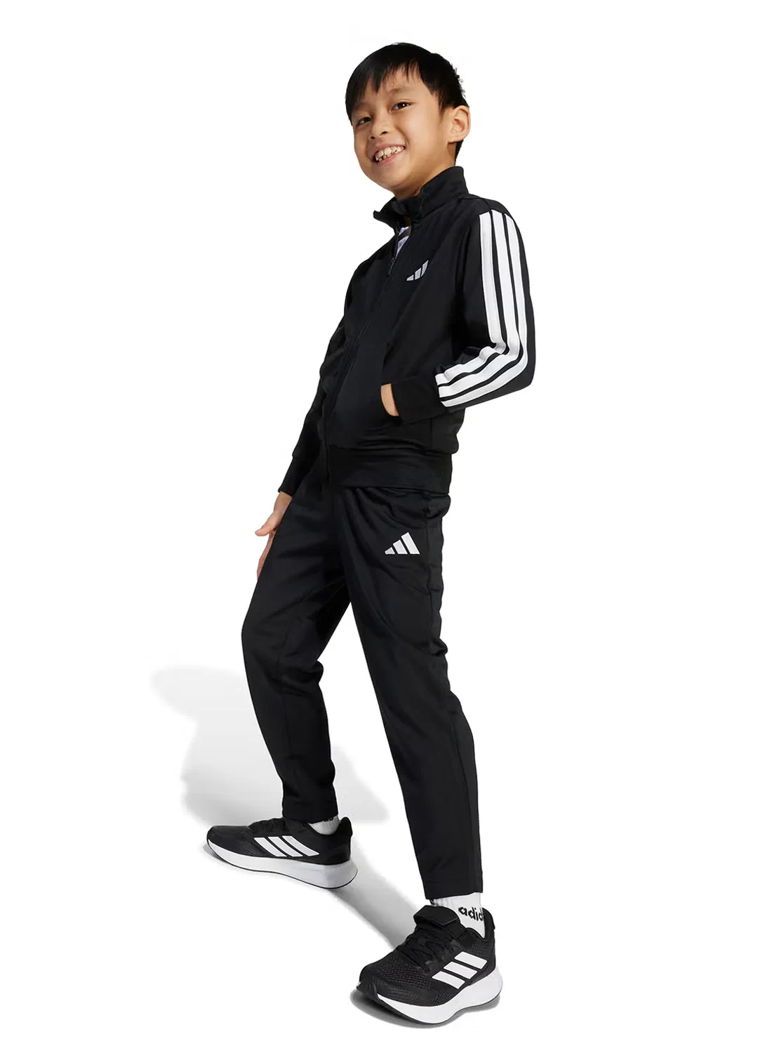Костюм спортивный детский с технологией Climacool Adidas, черный — фото 4