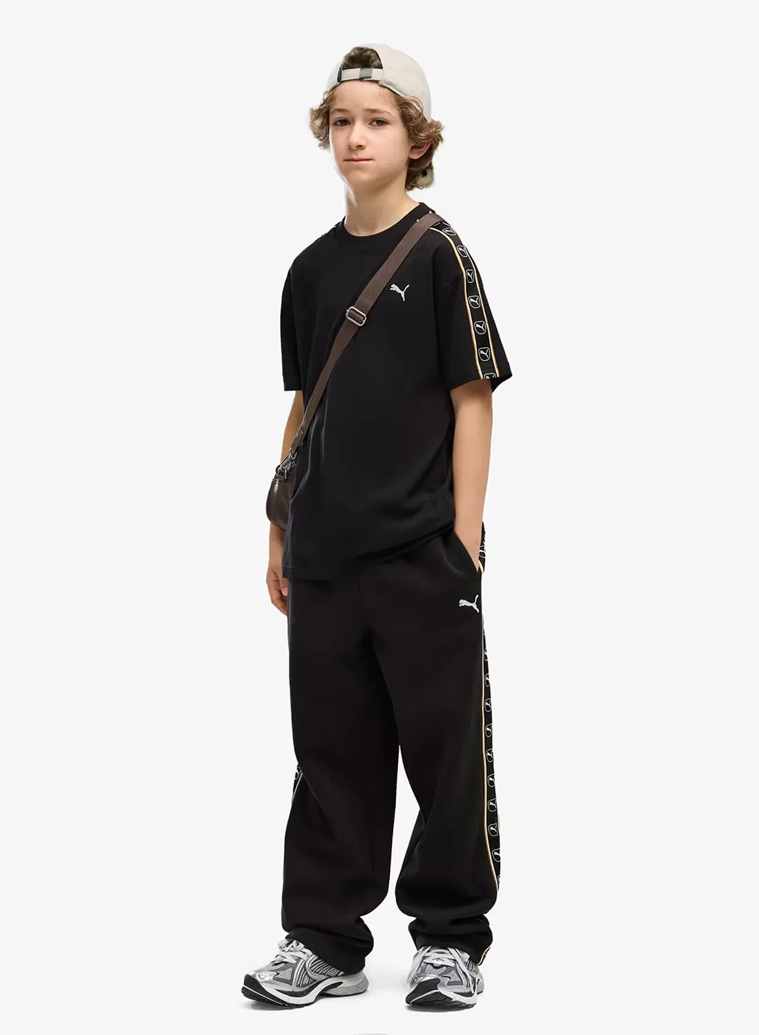 Футболка с логотипом Youth Essential Elevated Tape Puma, черный — фото 3