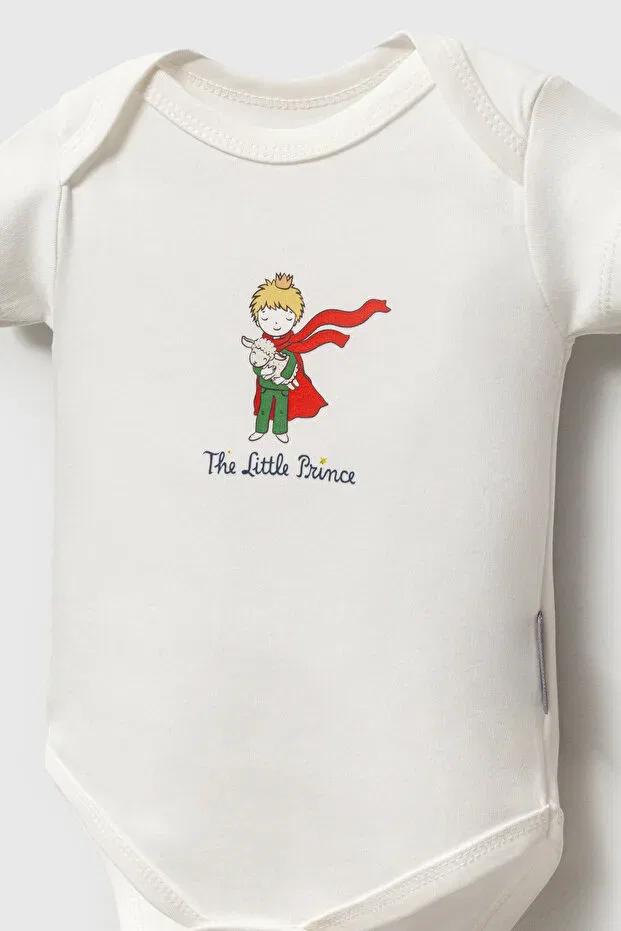 Детское боди для новорожденных с принтом Little Prince Maya And Luca, White — фото 3