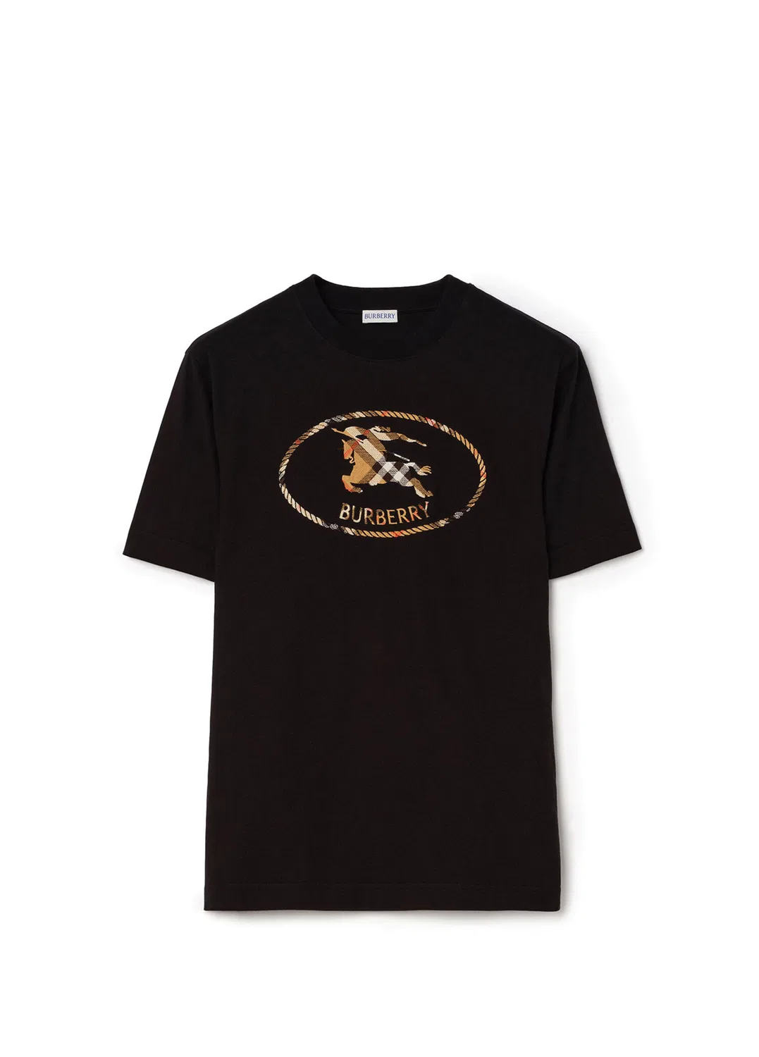 Футболка Burberry Check Knight Stamp, черный