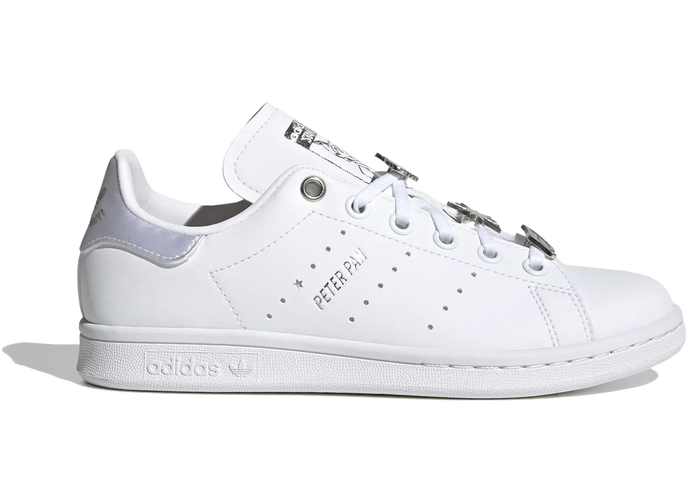 Детские кроссовки Lifestyle Adidas Stan Smith Adidas, Cloud White / Silver Metallic / Scarlet