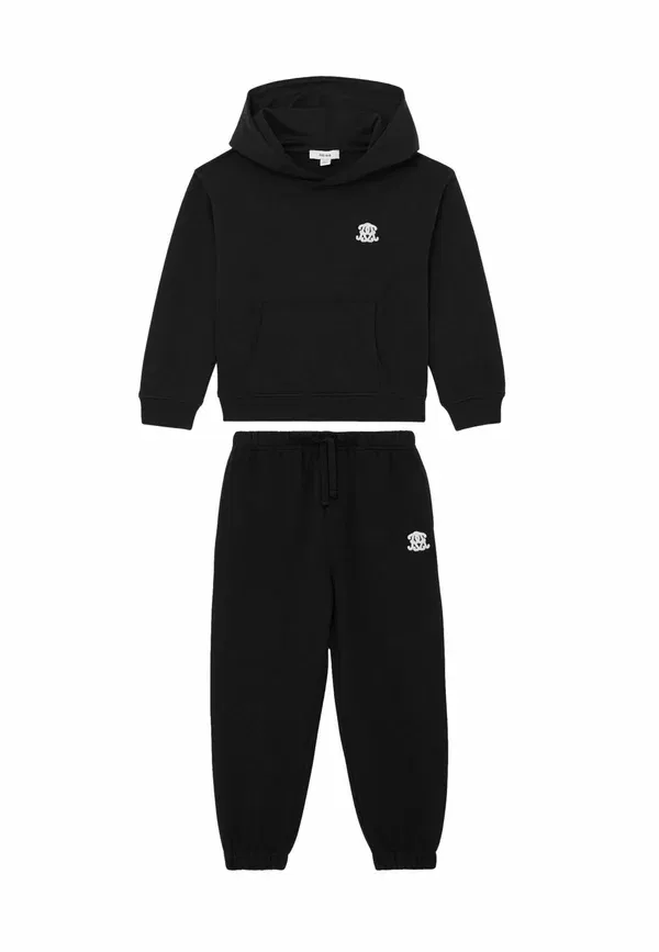 Комплект из худи и штанов хлопковый Murlin monogram joggers set Reiss Black, черный — фото 3
