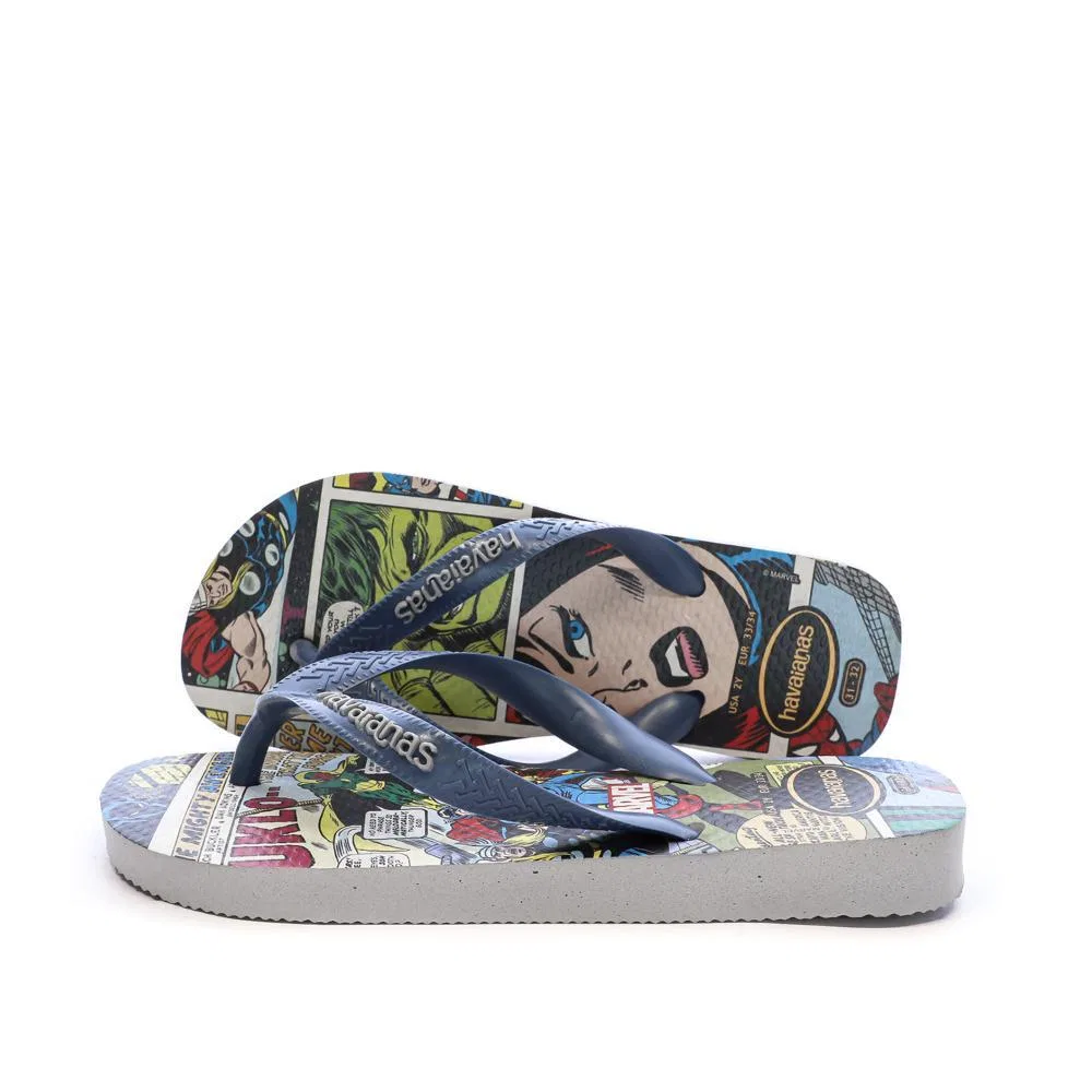 Детские вьетнамки с принтом Top Marvel Havaianas, Blau Hellcyan