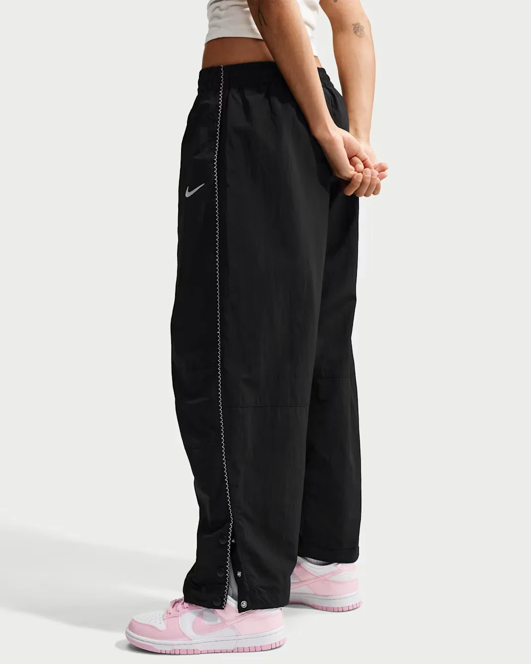 Женские тканые брюки Nike Sportswear, Black/White — фото 3