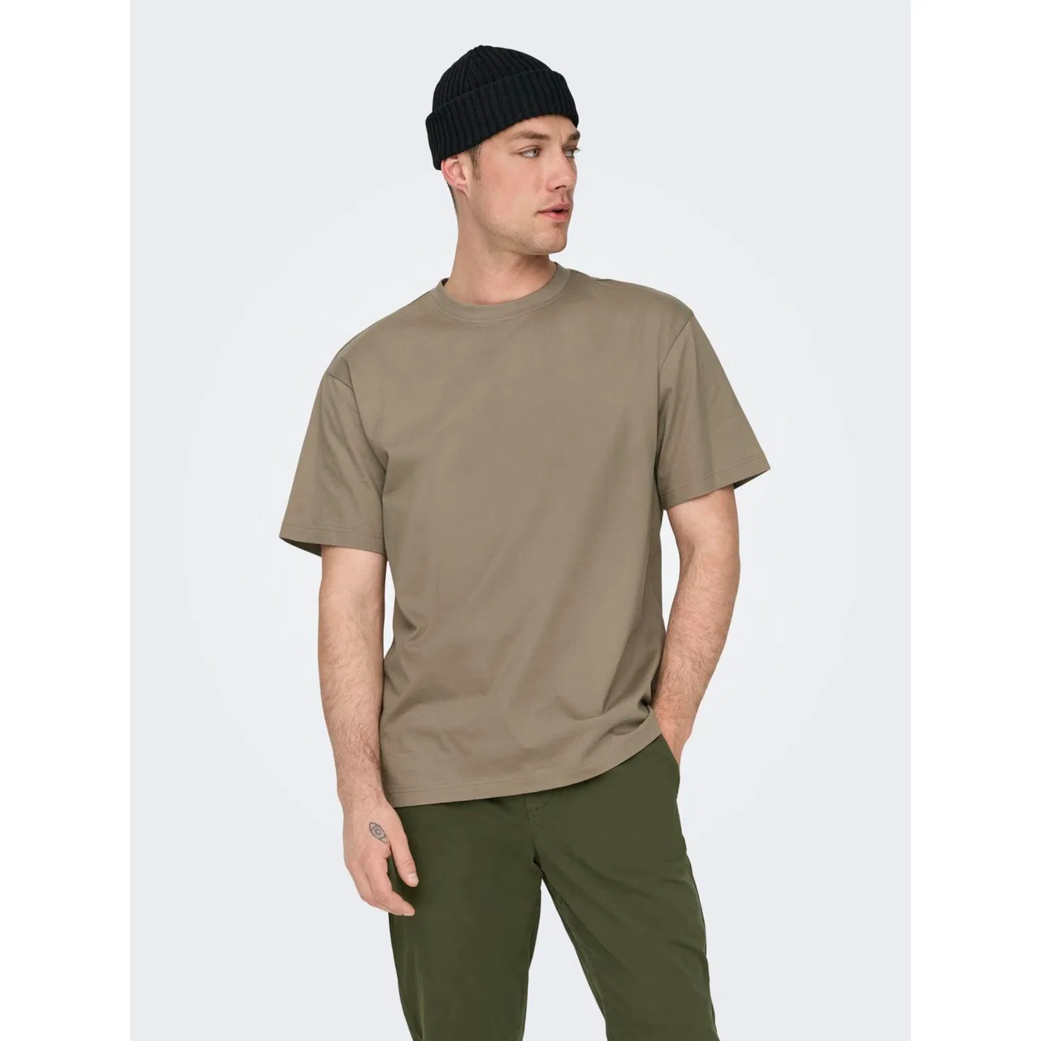 Детская футболка с круглым вырезом ONLY & SONS, Desert Taupe