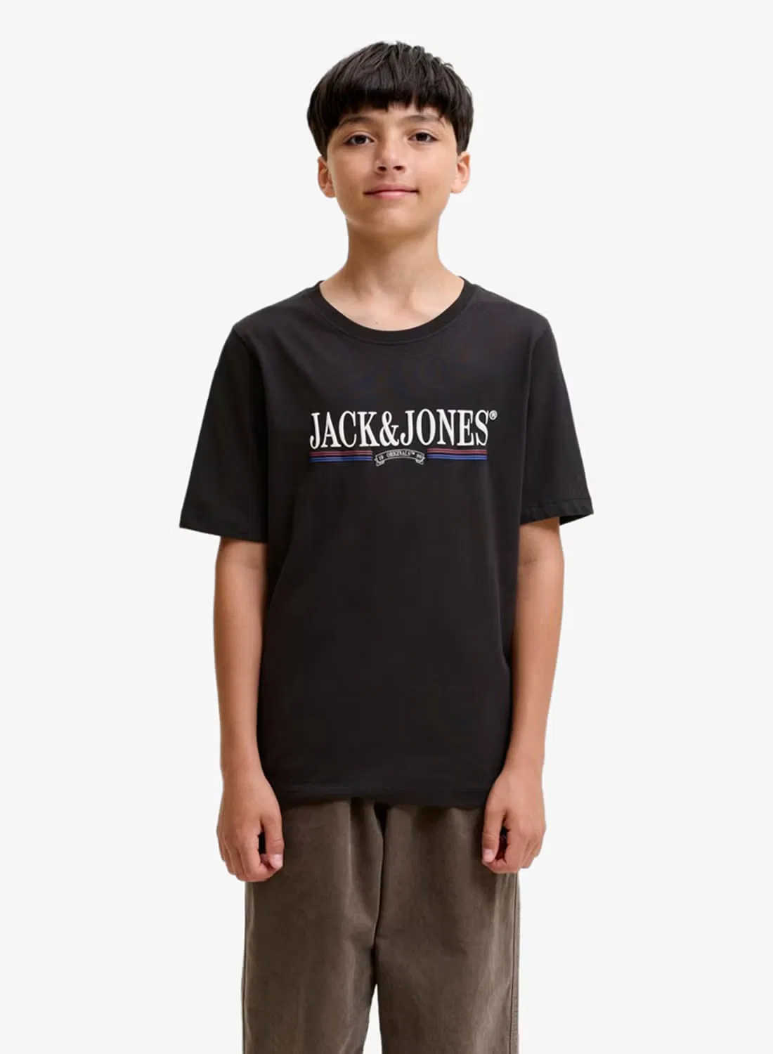 Футболка с принтом JJ Youth graphic box Jack & Jones Junior, черный