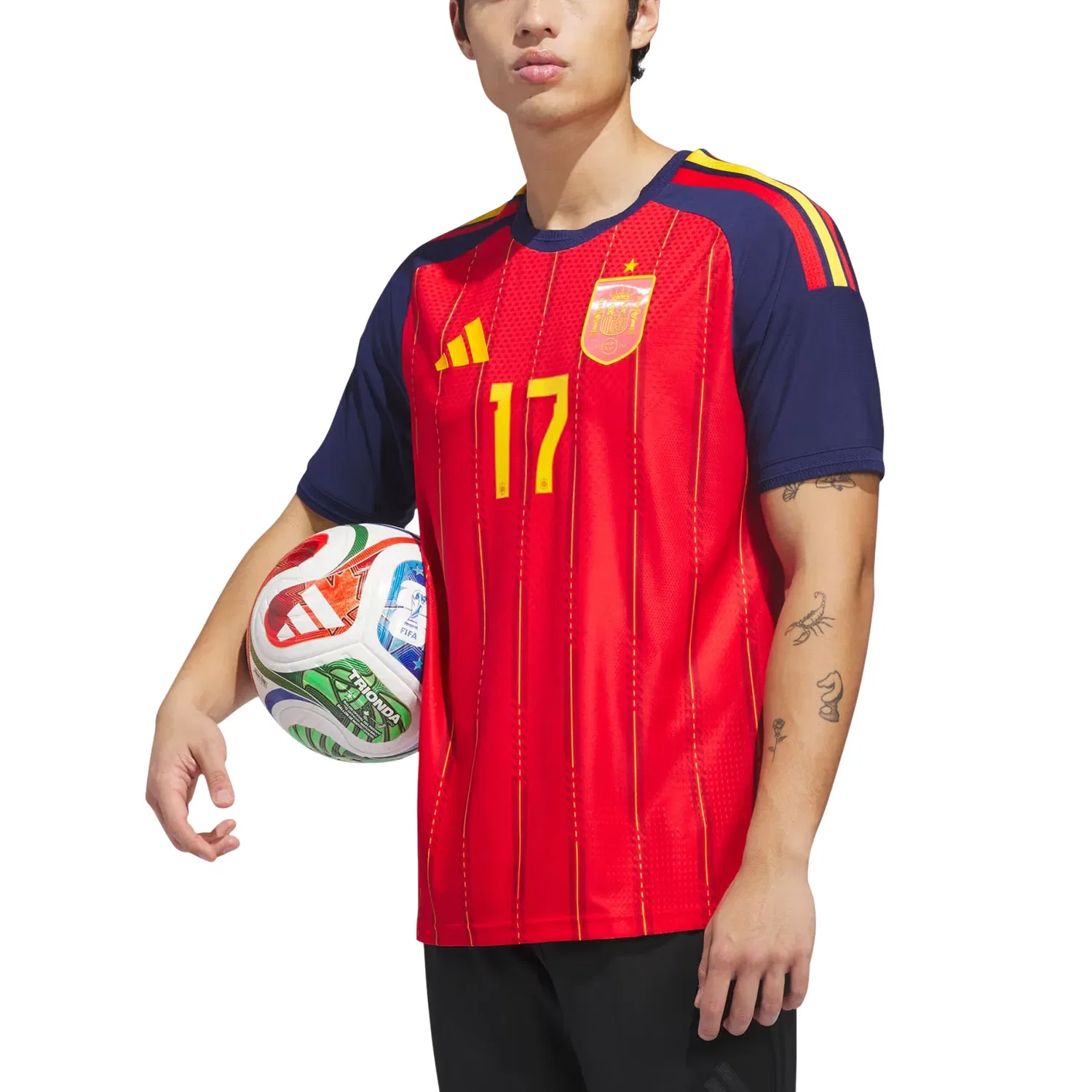 Мужская футболка Nicholas Williams Arthuer Spain 26 Home Authentic Jersey Adidas, красный — фото 3