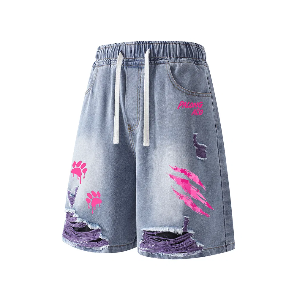 Детские джинсовые шорты прямого кроя Unisex Moderate Straight Fit, PAL ONGACO, Light Blue