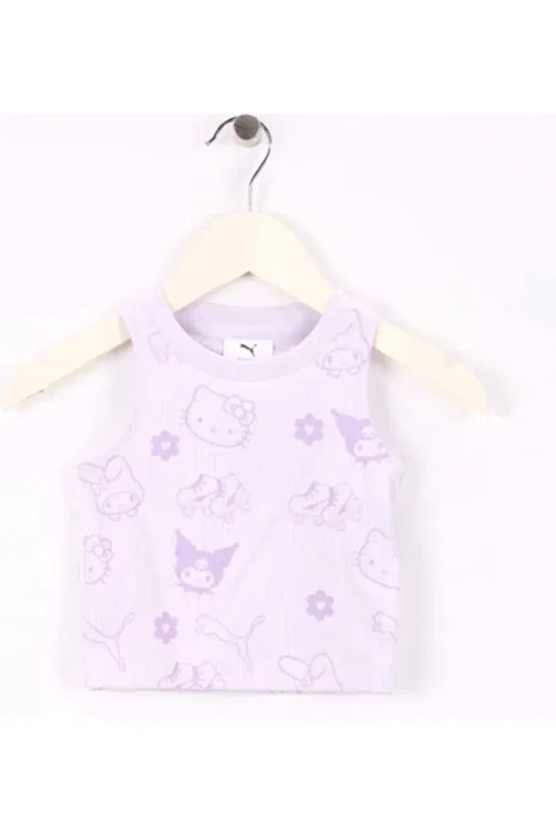 Детский топ для девочек с принтом Puma, Lilac Frost