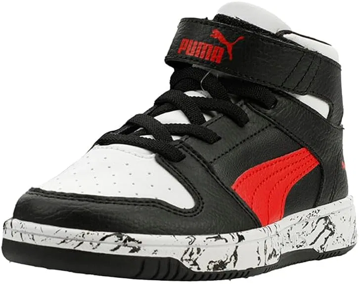 Детские кроссовки для мальчиков с принтом Rebound Layup Rcl Marble PUMA, Black — фото 3