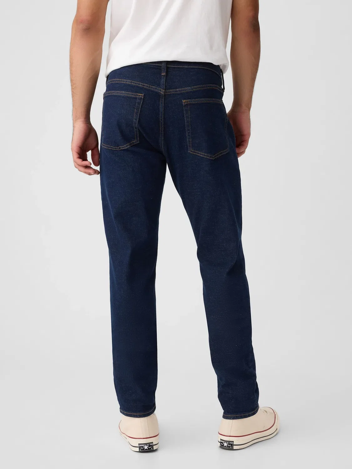 Джинсы зауженные Gap Slim Fit Comfort Stretch, темно-синие — фото 3