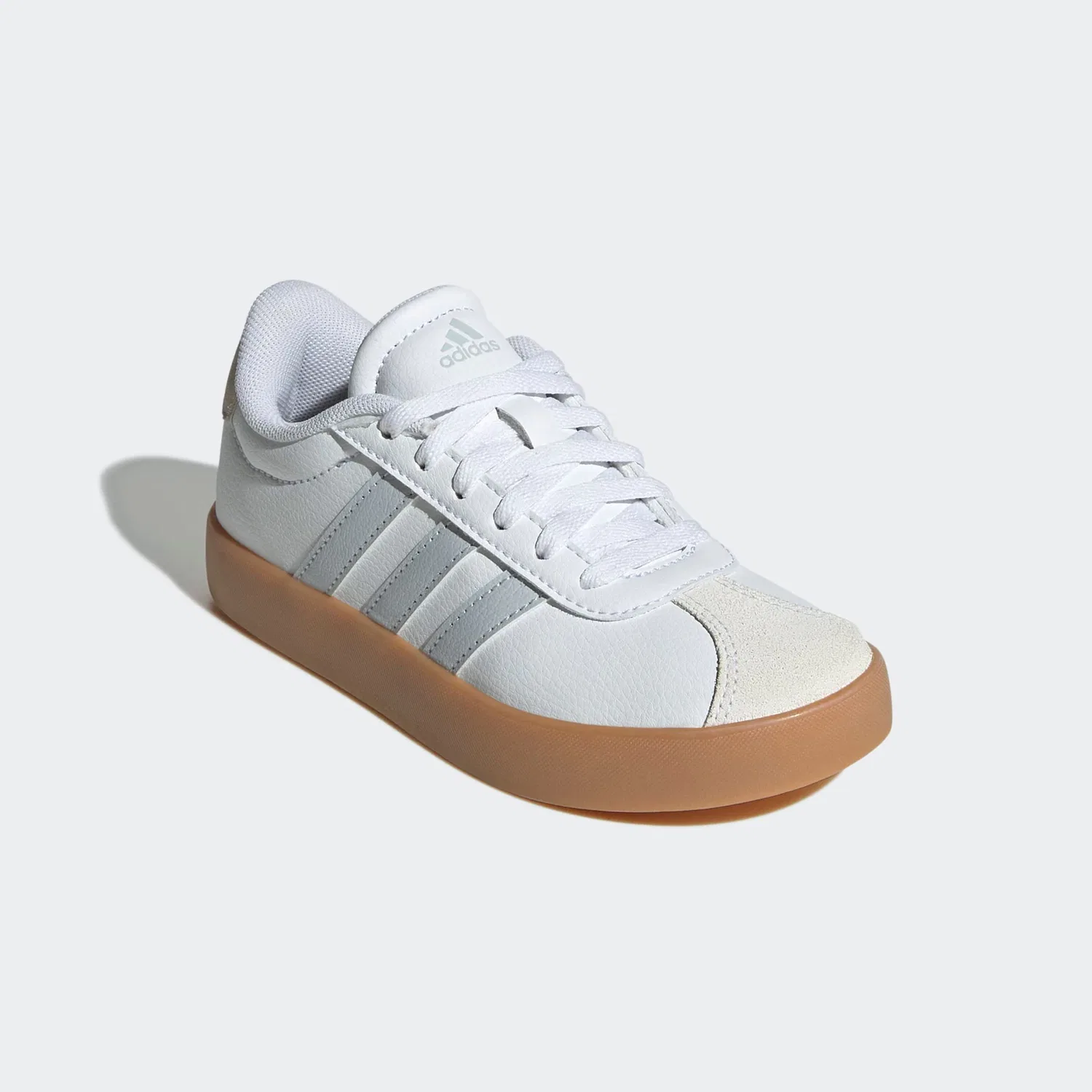 Детские кроссовки на шнуровке Adidas VL Court 3.0, Cloud White/Halo Blue/Off White