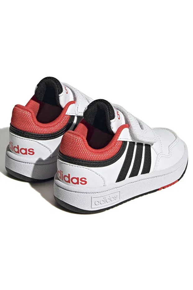 Детские кеды для девочек с принтом Hoops white sneakers h03860 Adidas, Standard — фото 4