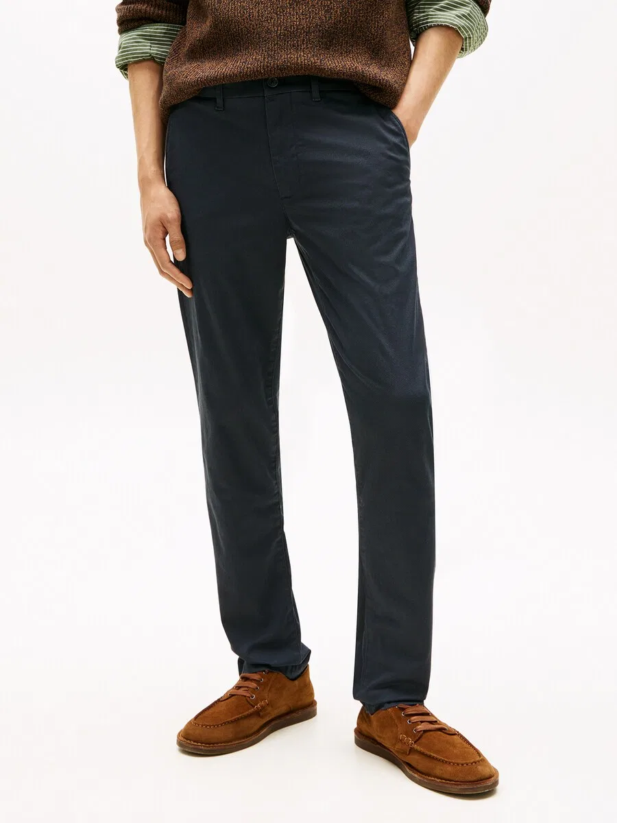 Брюки TOMMY HILFIGER Slim fit 'Bleecker' темно-синего цвета — фото 3