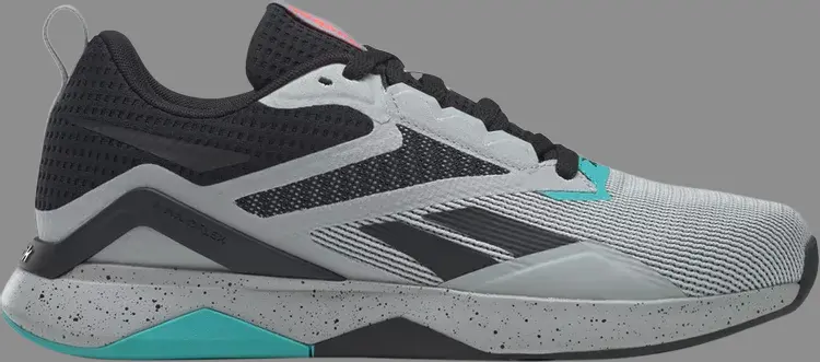 

Кроссовки nanoflex v2 'grey classic teal' Reebok, черный, Черный;серый, Кроссовки nanoflex v2 'grey classic teal' Reebok, черный