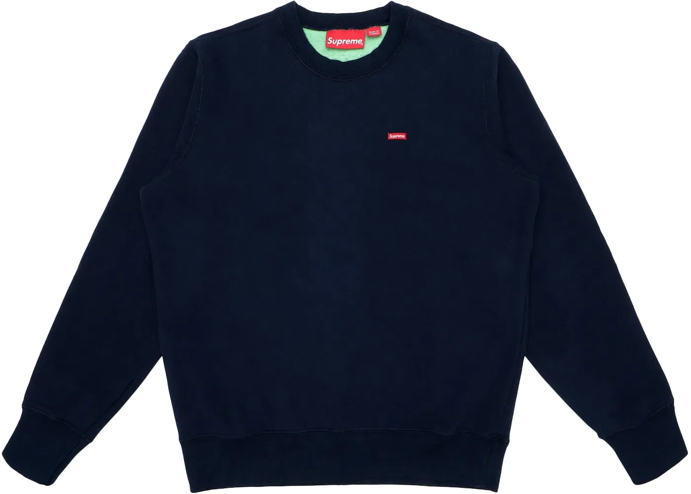 Мужской свитшот с контрастным принтом Supreme Crewneck, Navy