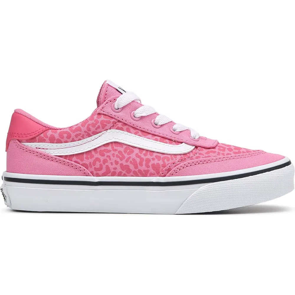 Детские низкие кроссовки Brooklyn Vans, Pink/Leopard — фото 2
