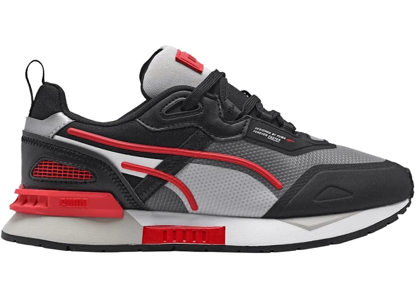 Детские кроссовки для мальчиков с технологией Mirage Tech Puma, Black/High Risk Red