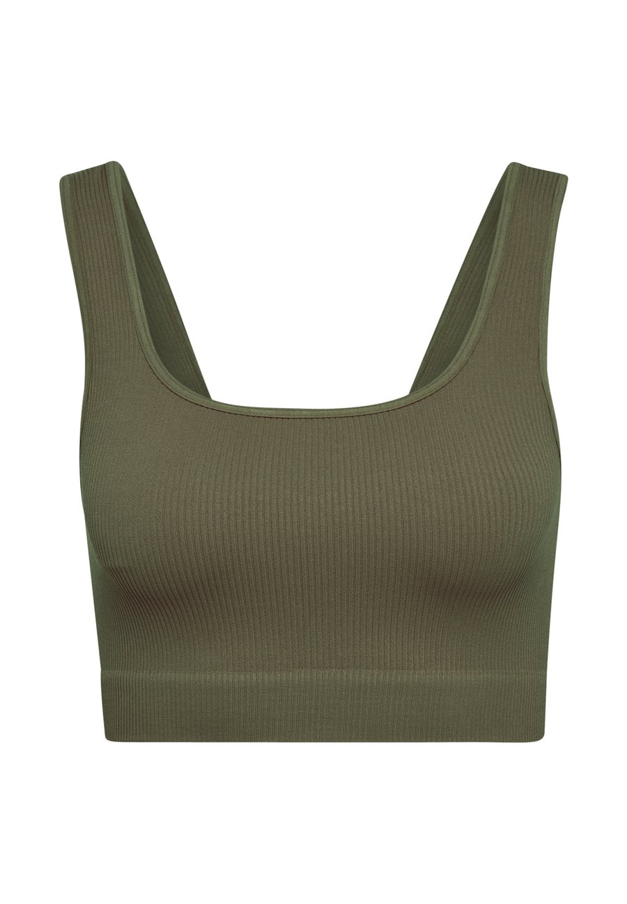 

Бюстгальтер Hummel Medium support sports bra, Dusty Olive/Olive