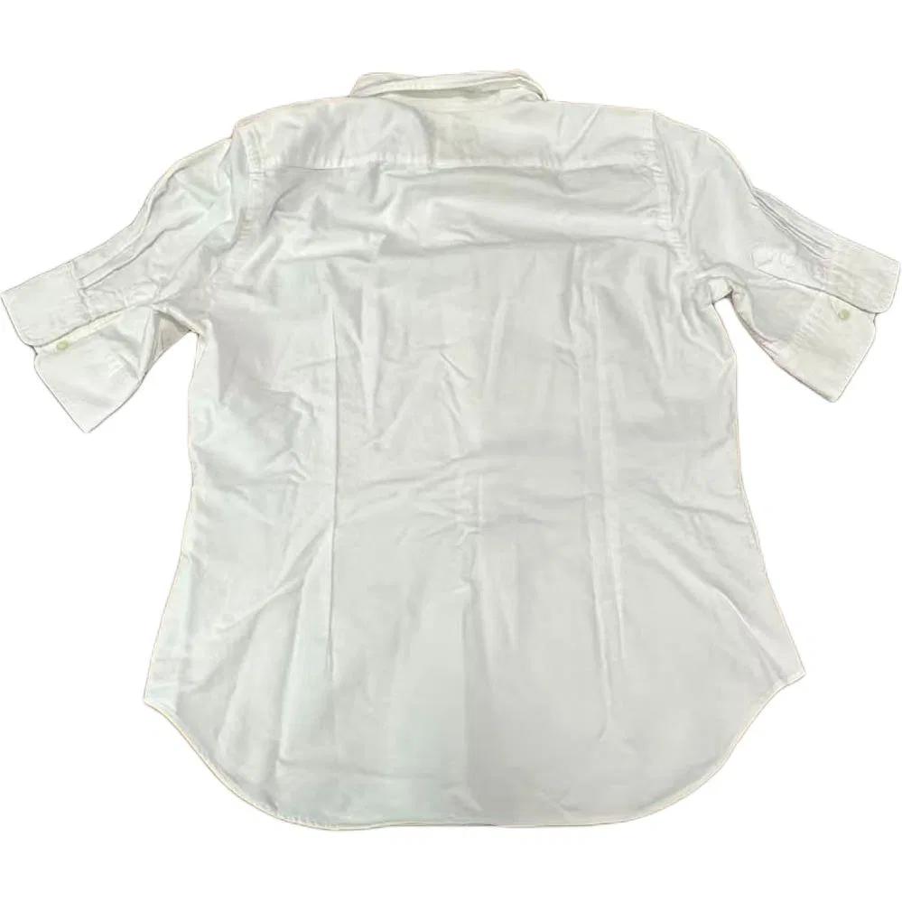 Женская рубашка с отложным воротником прямого кроя White Polo Ralph Lauren, White — фото 3