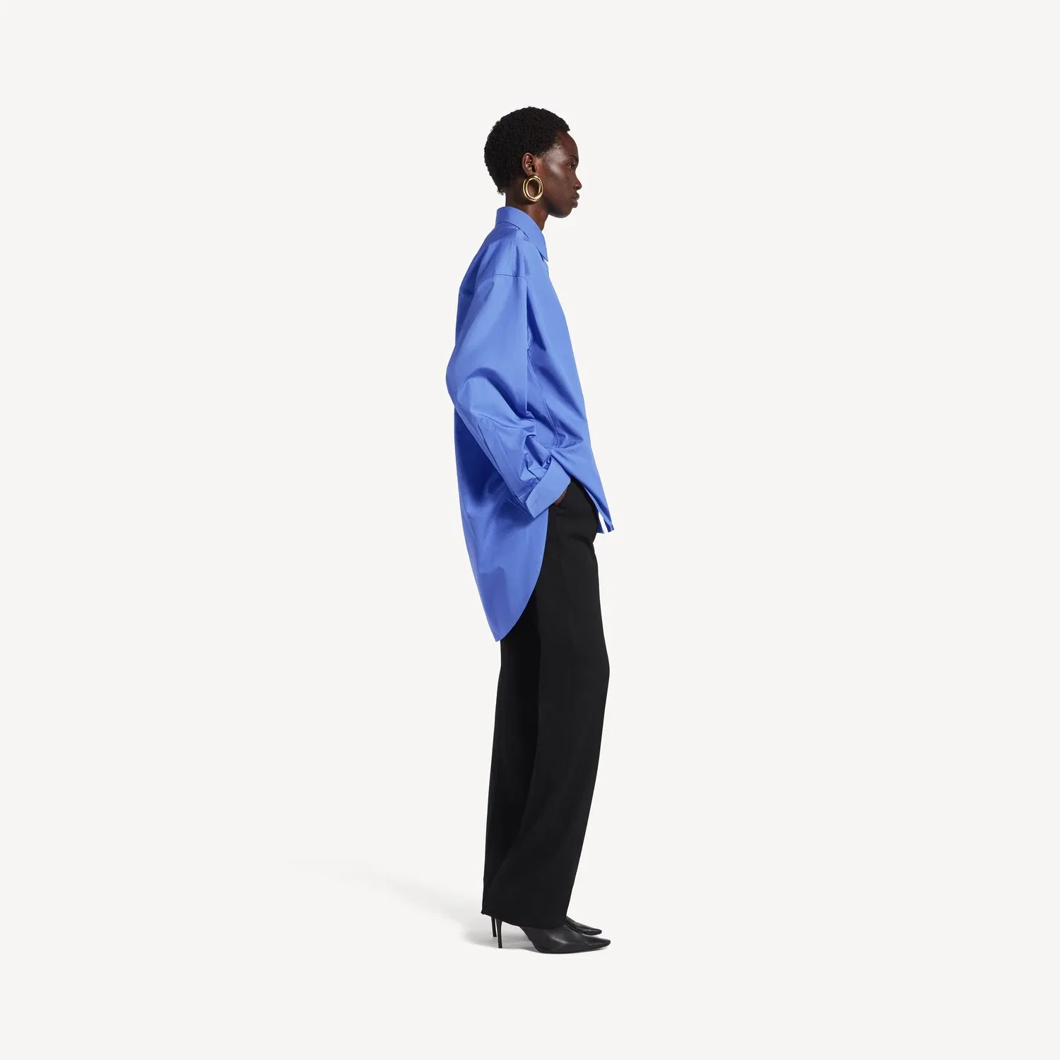 Женская классическая рубашка BALENCIAGA, синий — фото 3